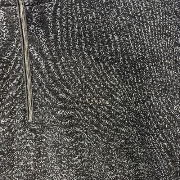 Calvin Klein Quarter Zip Pullover Top Mens L Gray Casual Lightweight Coat Comfy - Picture 4 of 10